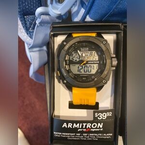 Armitron Pro Sport Yellow and Black Watch water proof